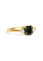 The Ada Ring with 1.28ct Emerald Green Sapphire - Molten Store