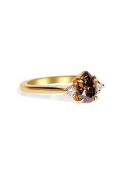 The Ada Ring with 1.84ct Pear Cognac Diamond - Molten Store