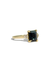 The Ada Ring with 3.35ct Emerald Parti Sapphire - Molten Store