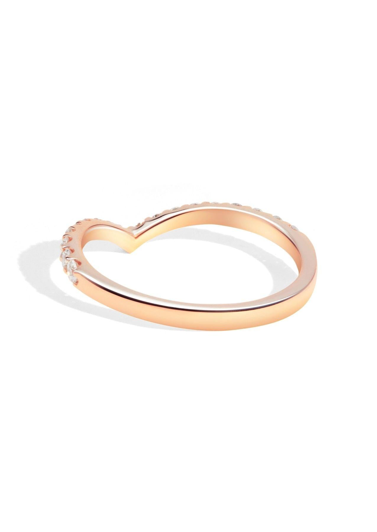 The Allude Rose Gold Diamond Band - Molten Store