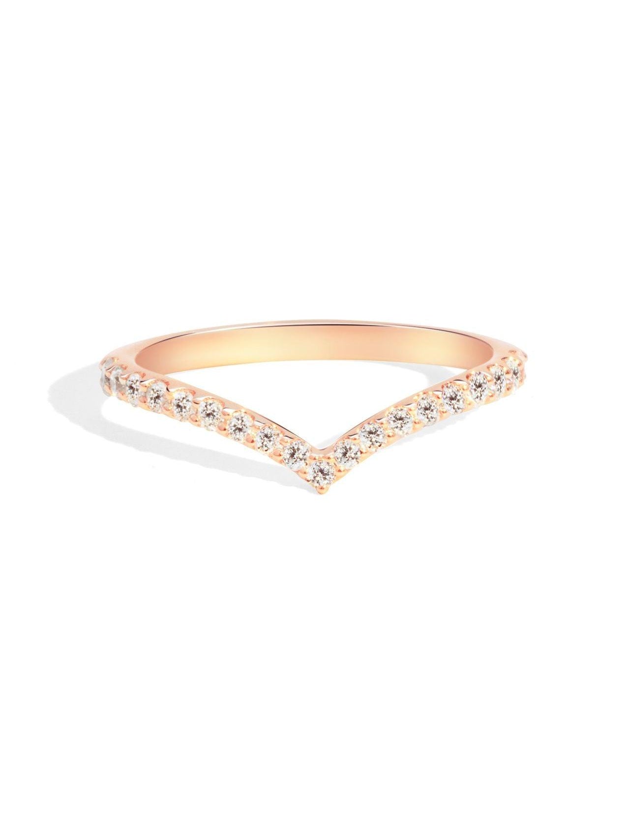 The Allude Rose Gold Diamond Band - Molten Store