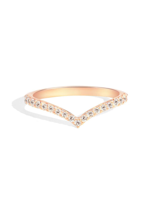 The Allude Rose Gold Diamond Band - Molten Store