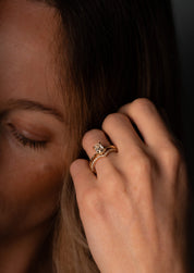 The Allude Rose Gold Diamond Band - Molten Store