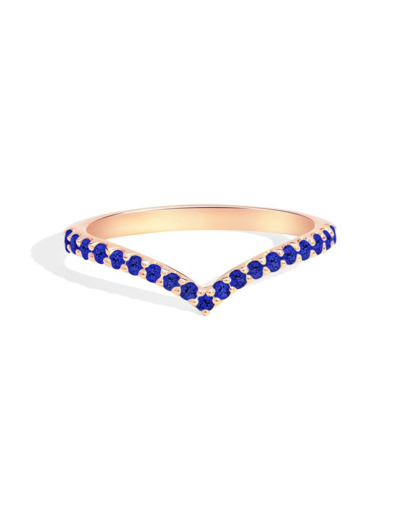 The Allude Rose Gold Sapphire Band - Molten Store