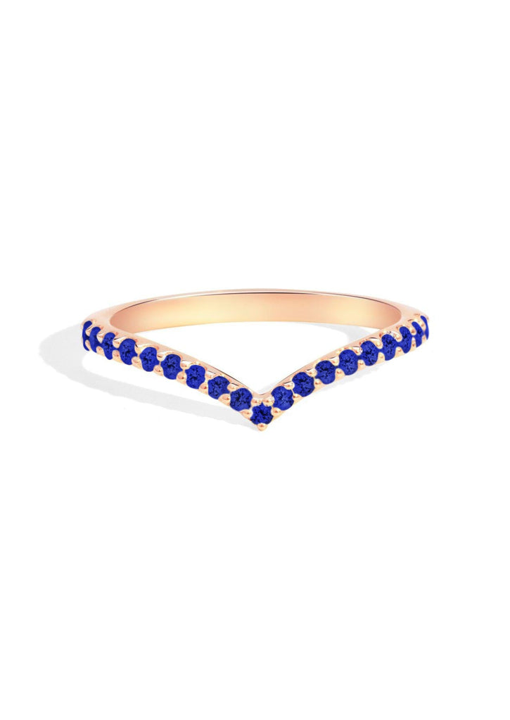 The Allude Rose Gold Sapphire Band - Molten Store