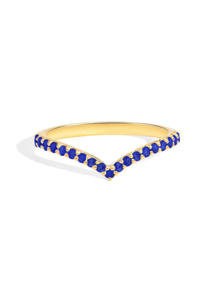 The Allude Yellow Gold Sapphire Band - Molten Store