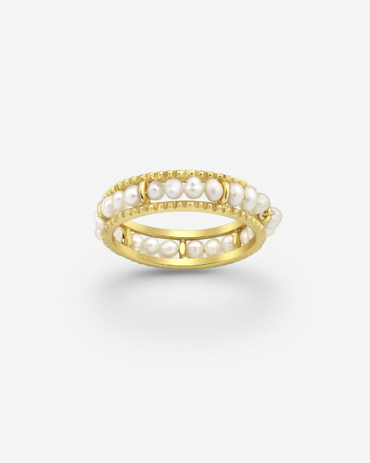 The Amore Pearl 18ct Gold Vermeil Ring - Molten Store