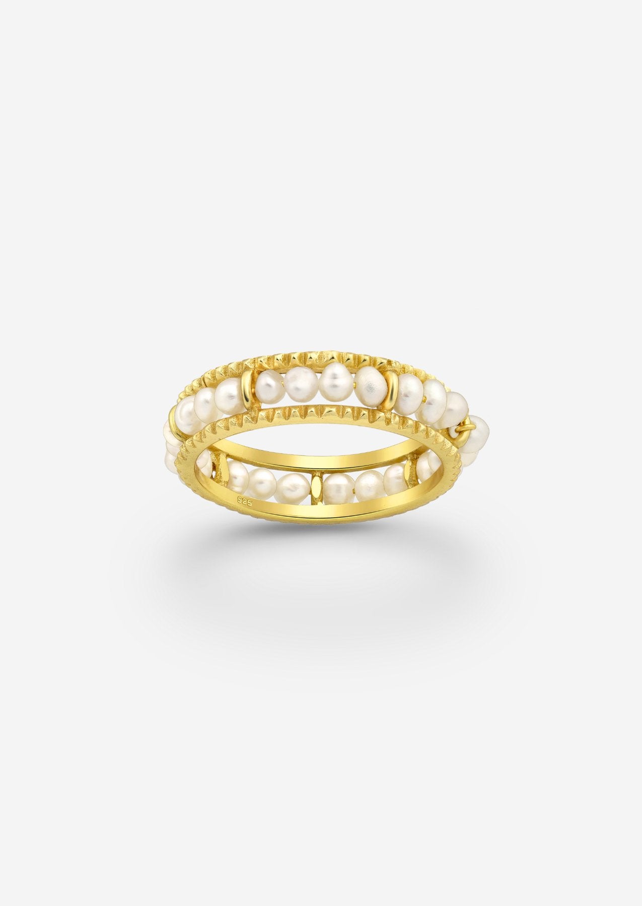 The Amore Pearl 18ct Gold Vermeil Ring - Molten Store