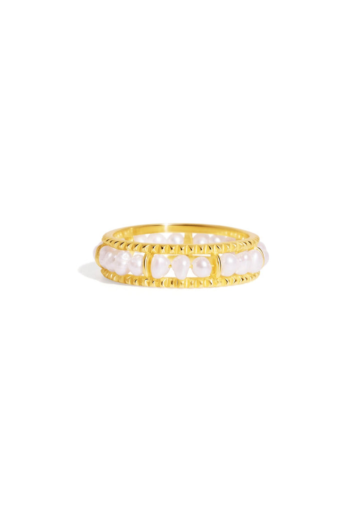 The Amore Pearl 18ct Gold Vermeil Ring - Molten Store