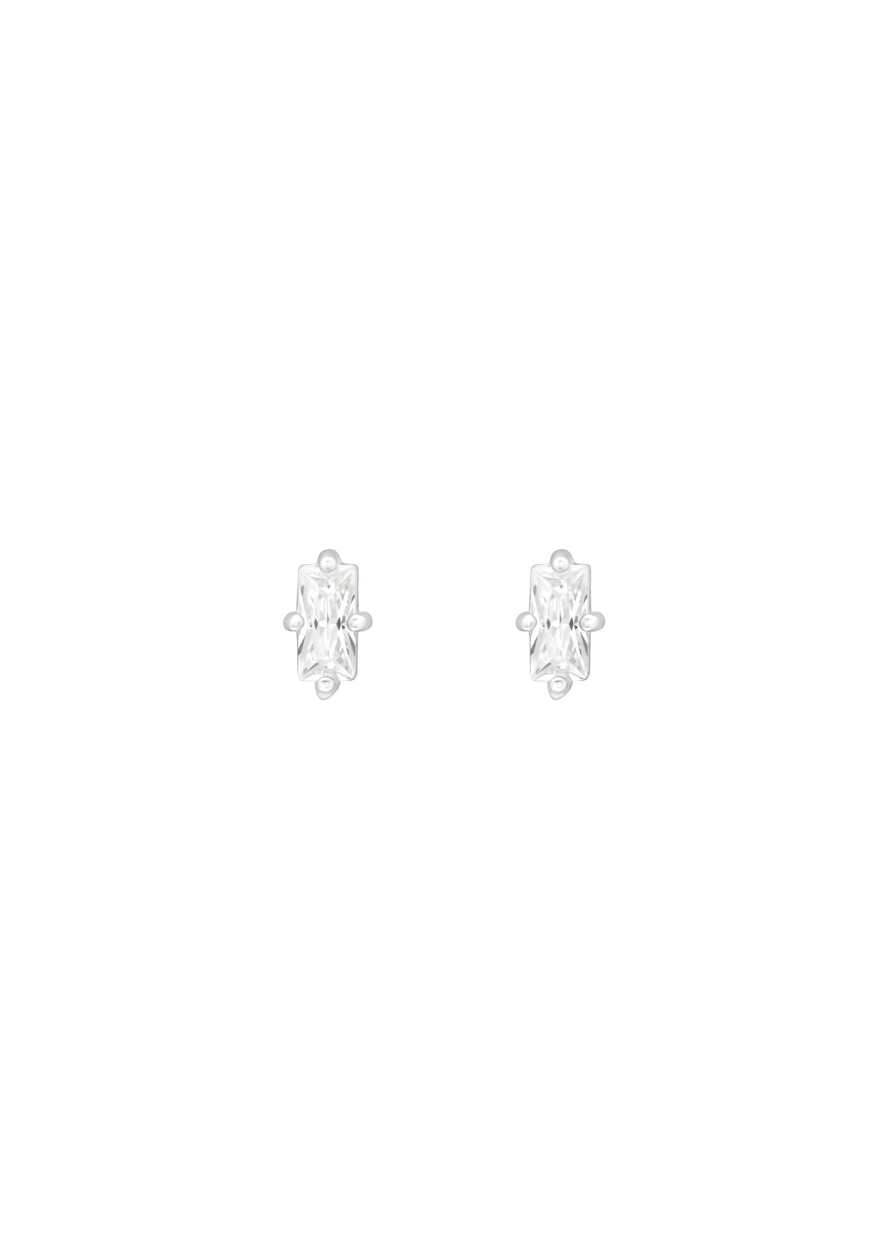 The Amour Silver Stud Earrings - Molten Store