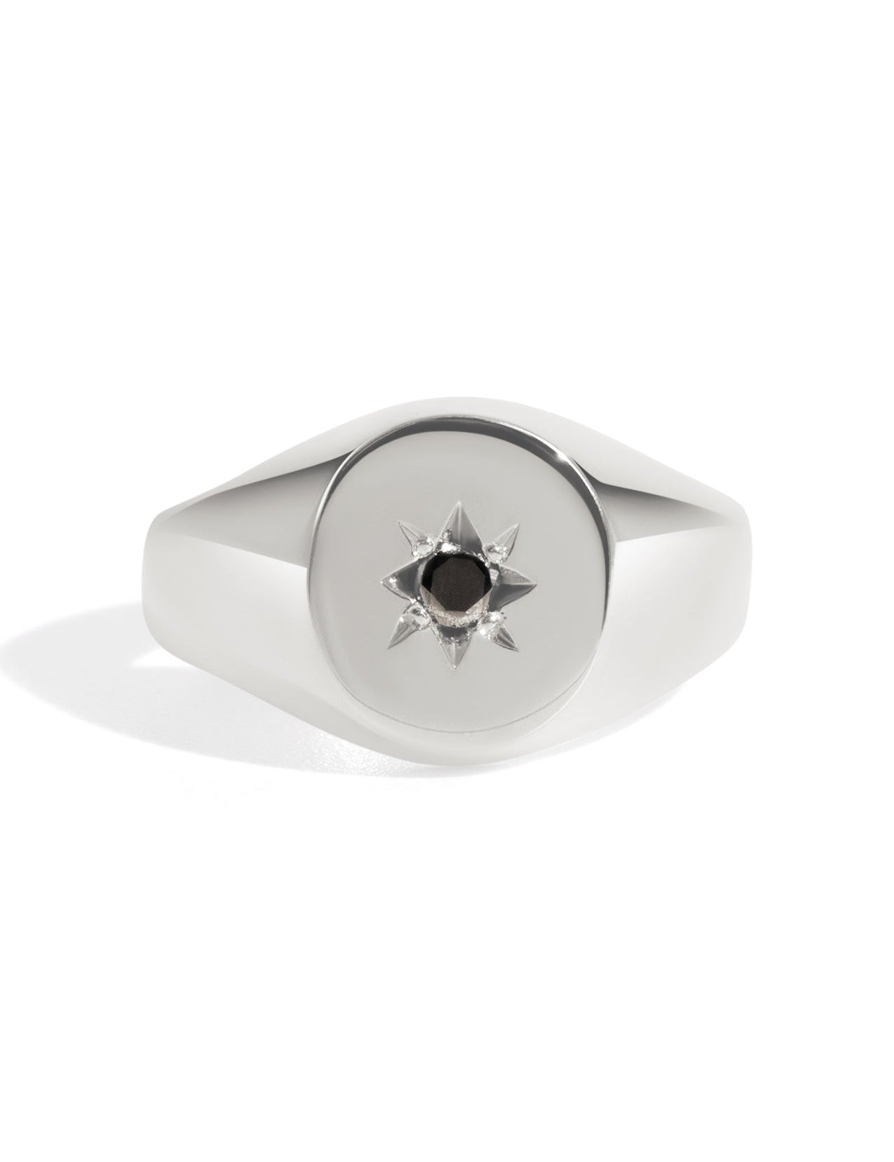 The Apollo White Gold Signet Ring - Molten Store