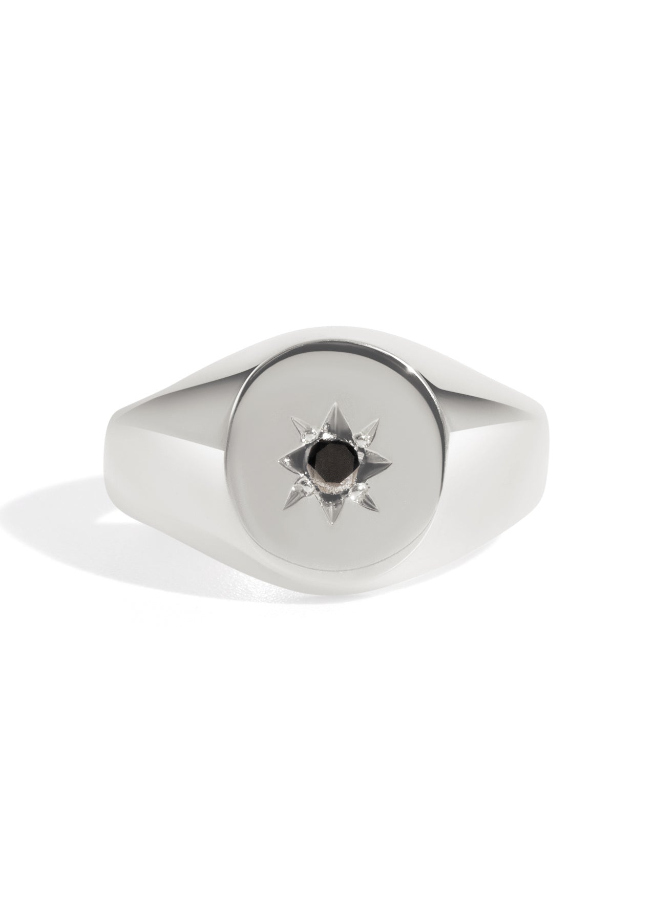 The Apollo White Gold Signet Ring - Molten Store