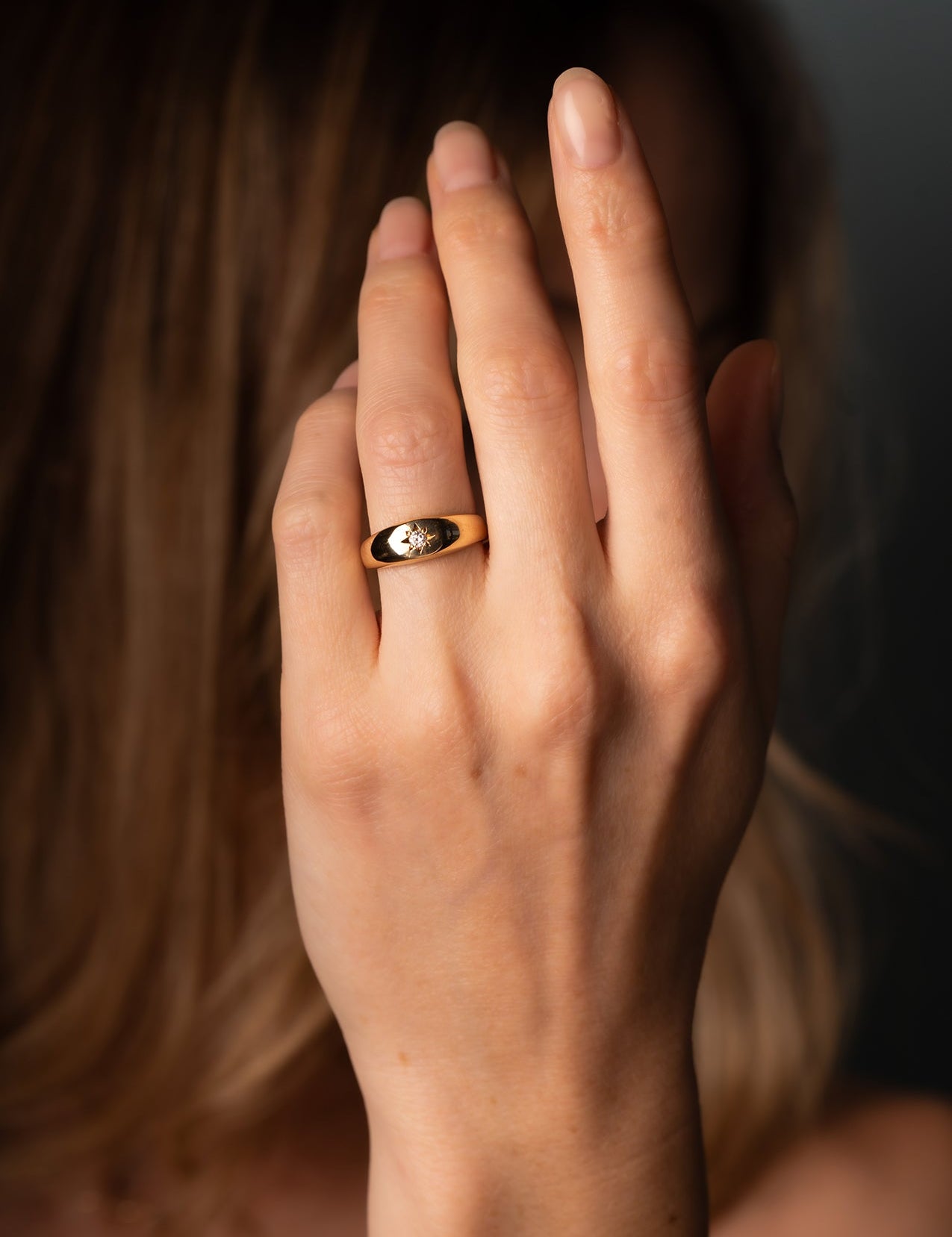 The Astra Rose Gold Signet Ring - Molten Store