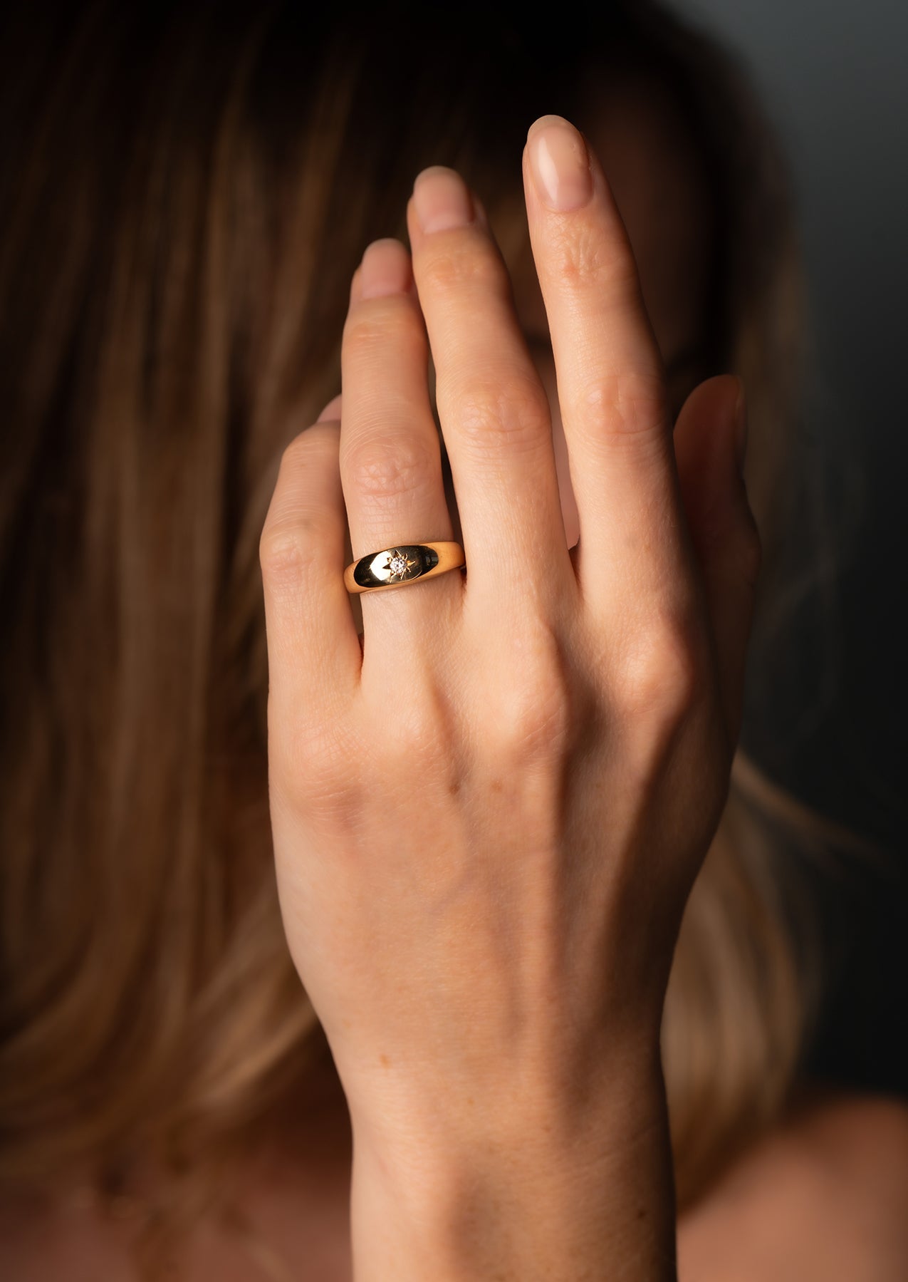 The Astra Rose Gold Signet Ring - Molten Store