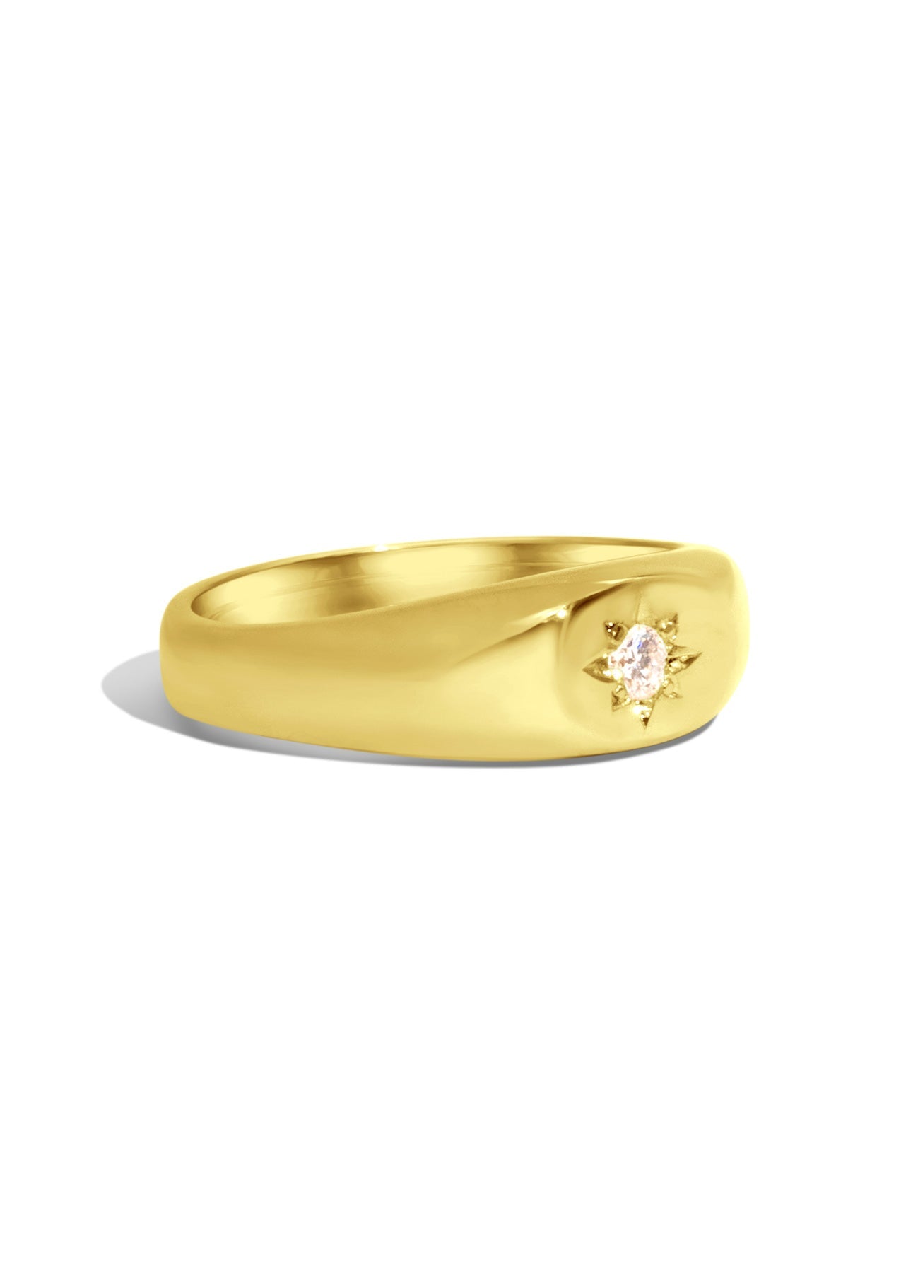 The Astra Yellow Gold Signet Ring - Molten Store