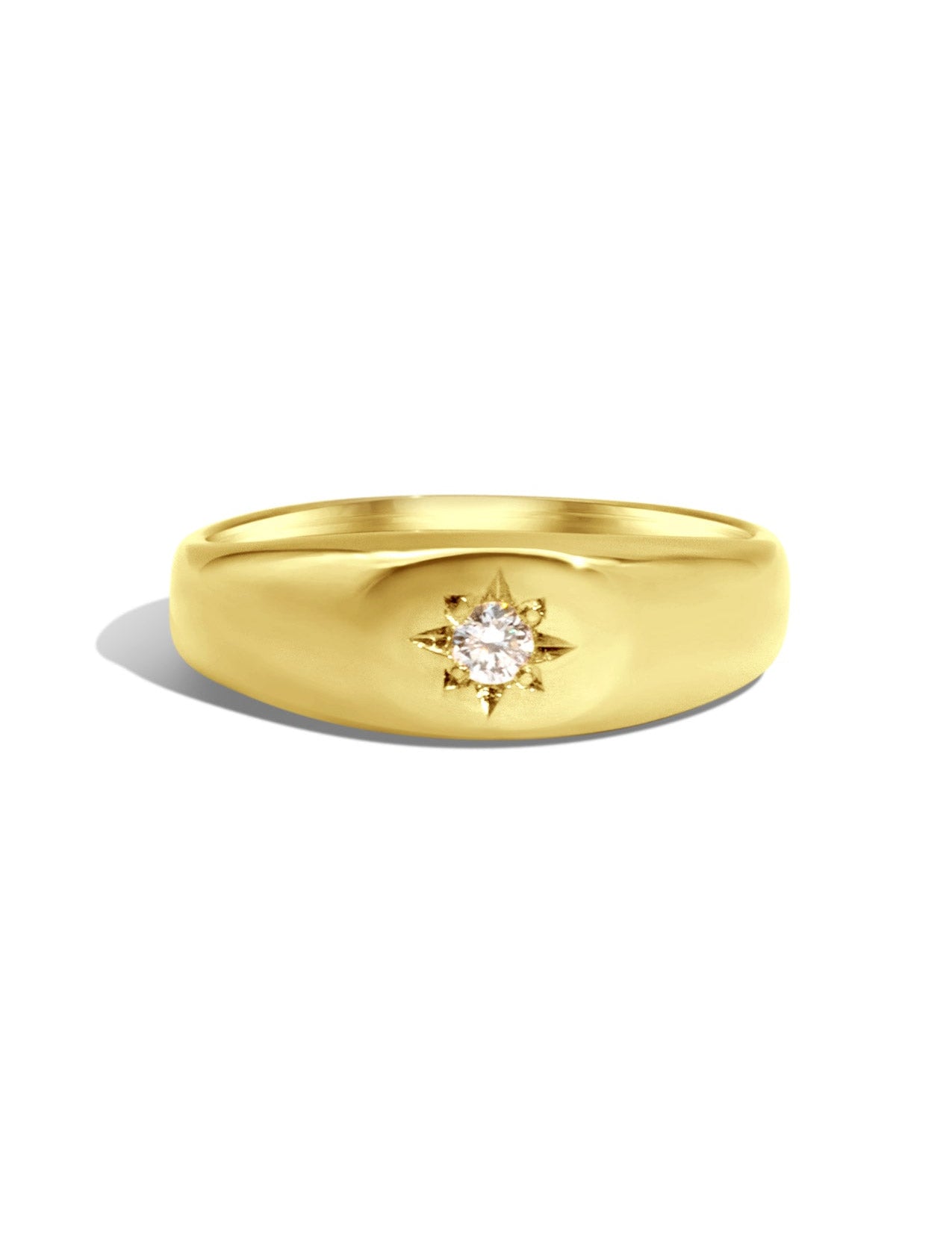 The Astra Yellow Gold Signet Ring - Molten Store