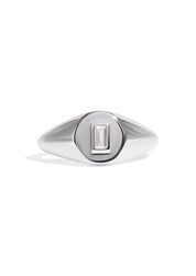 The Atrium Silver Signet Ring - Molten Store