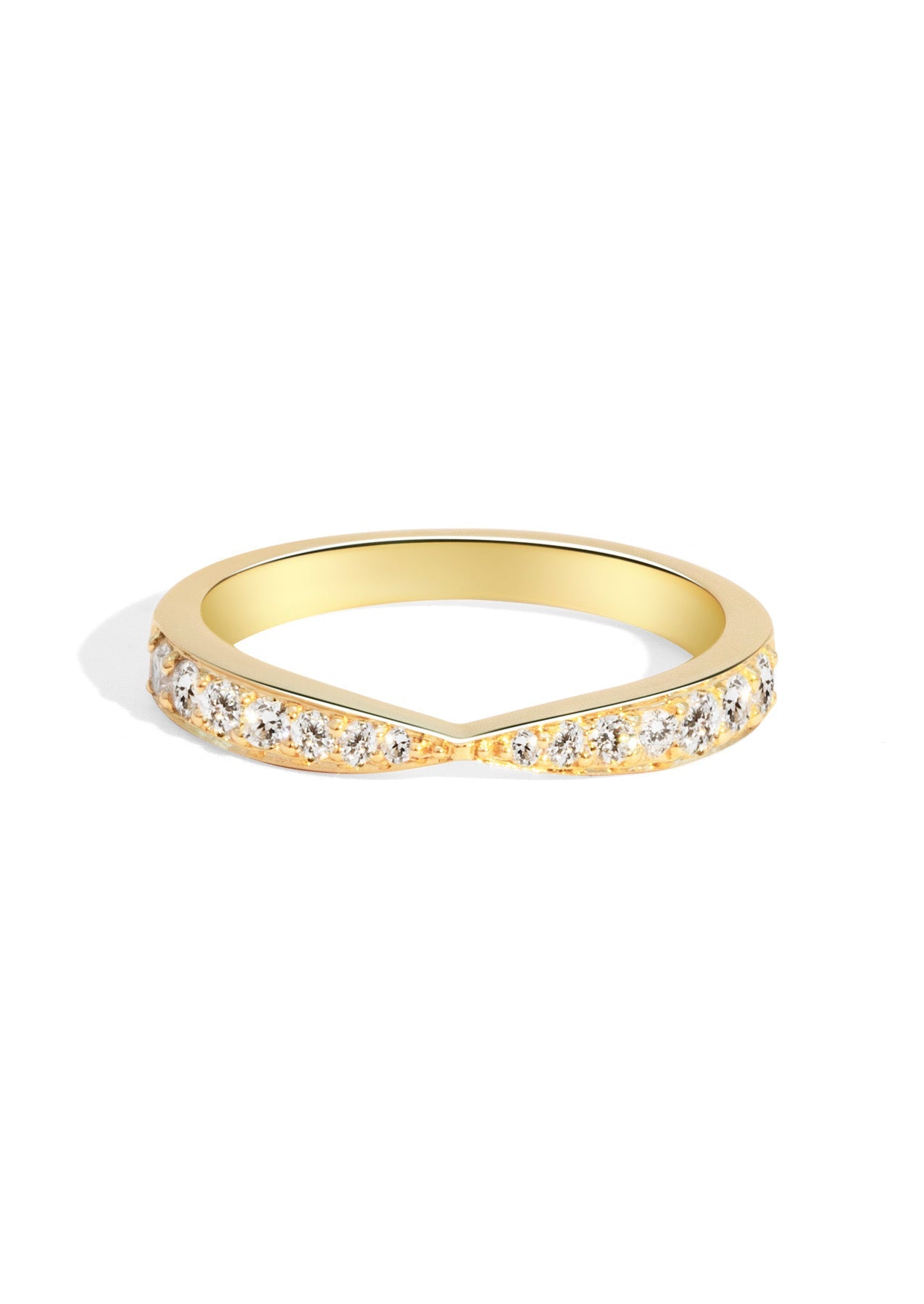 The Aurora 9ct Yellow Gold Diamond Band - Molten Store