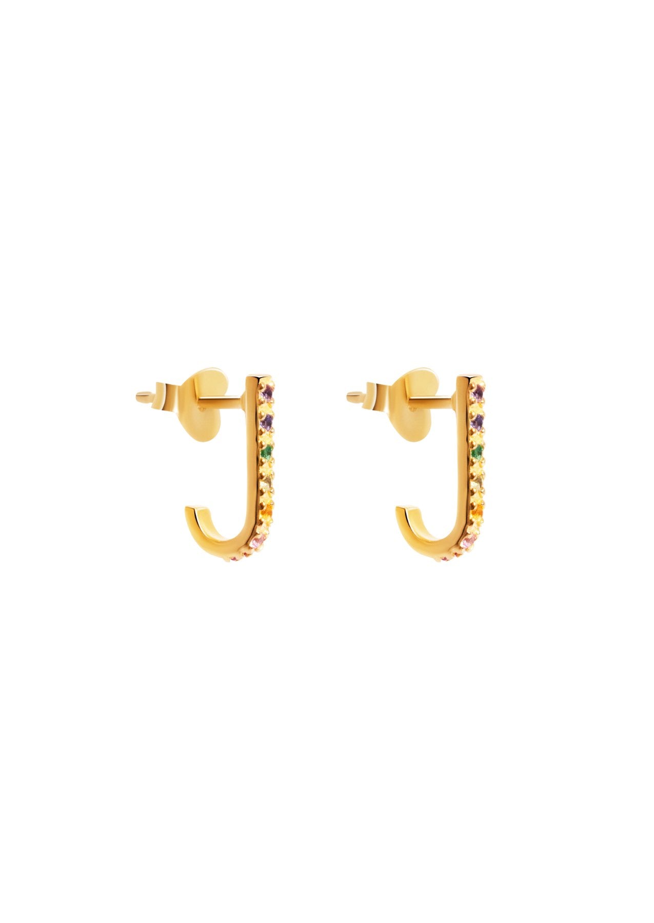 The Aurora Gold Vermeil Half Hoop Earrings - Molten Store