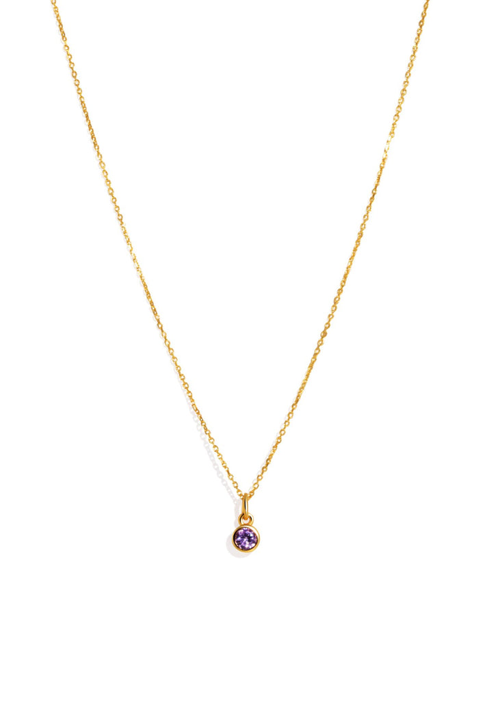 The Baby Fête Amethyst Gold Pendant Necklace - Molten Store