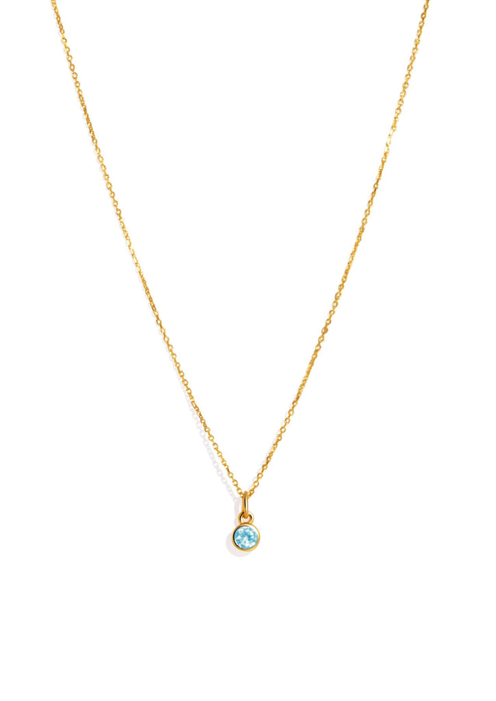 The Baby Fête Aquamarine Gold Pendant Necklace - Molten Store