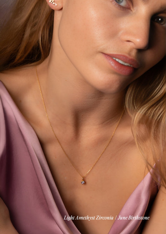 The Baby Fête Aquamarine Gold Pendant Necklace - Molten Store