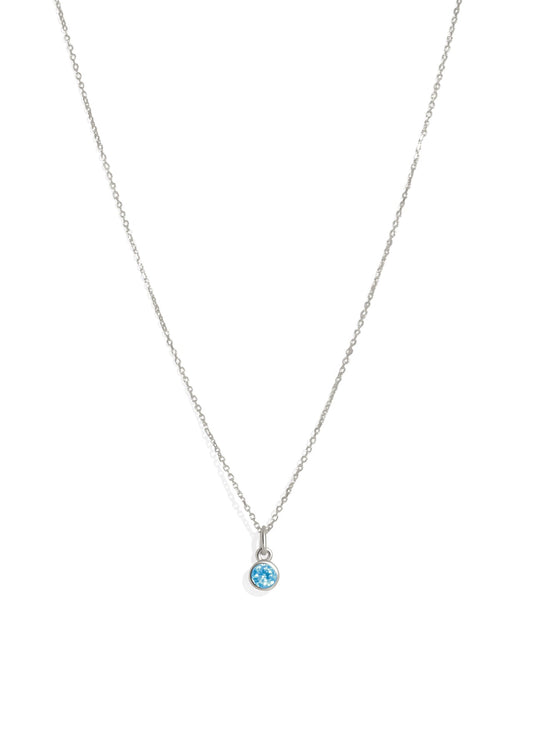 The Baby Fête Blue Topaz Silver Pendant - Molten Store