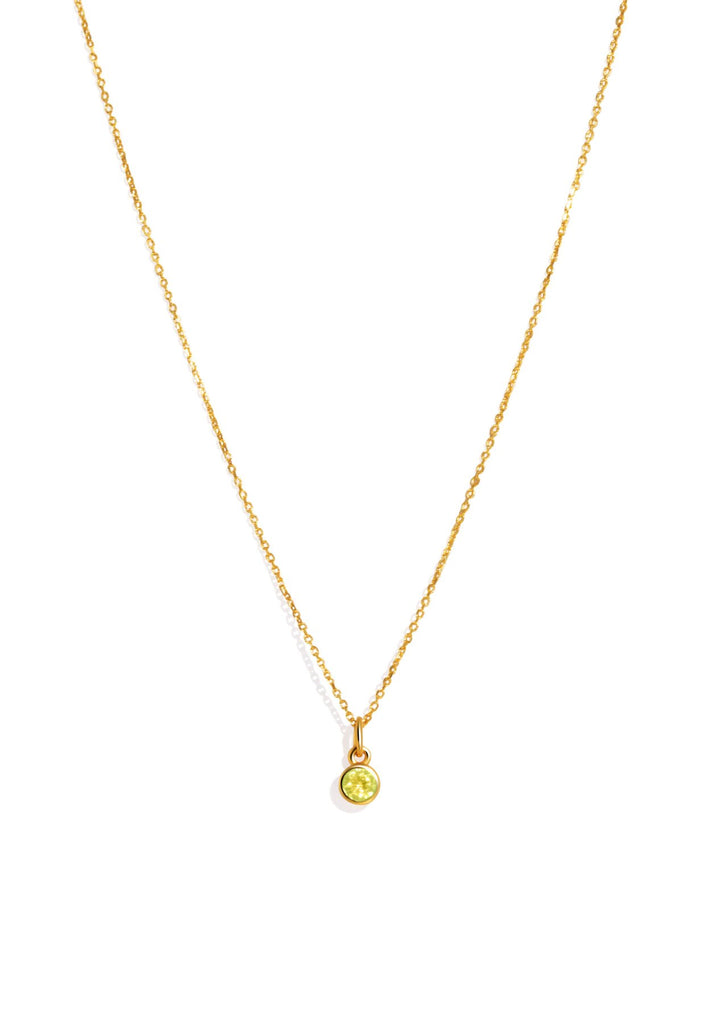 The Baby Fête Citrine Gold Pendant Necklace - Molten Store