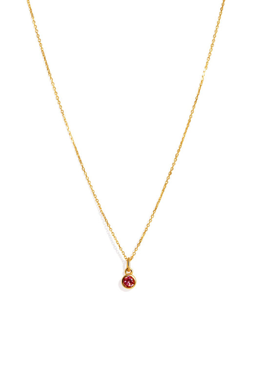 The Baby Fête Garnet Gold Pendant Necklace - Molten Store