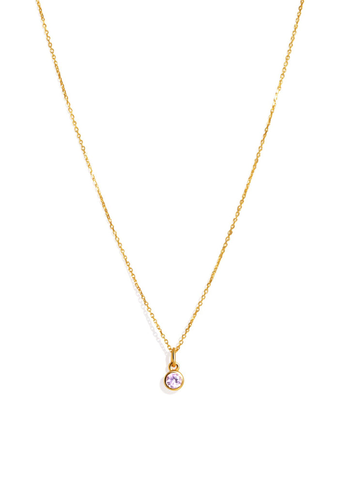 The Baby Fête Light Amethyst Gold Pendant Necklace - Molten Store