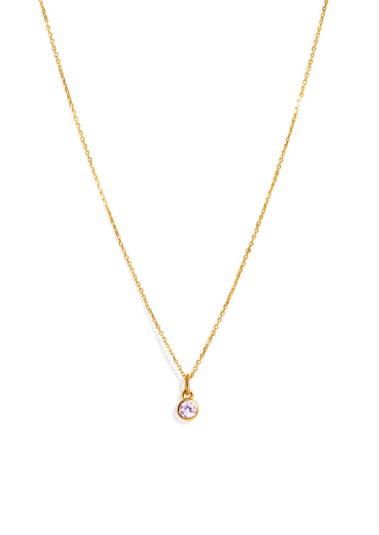 The Baby Fête Light Amethyst Gold Pendant Necklace - Molten Store