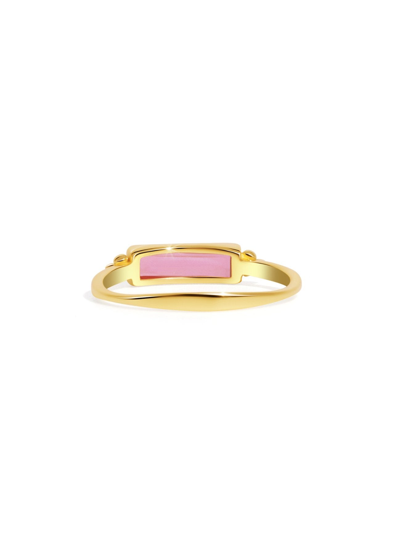 The Bacio Pink Tourmaline 18ct Gold Vermeil Ring - Molten Store