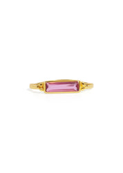 The Bacio Pink Tourmaline 18ct Gold Vermeil Ring - Molten Store