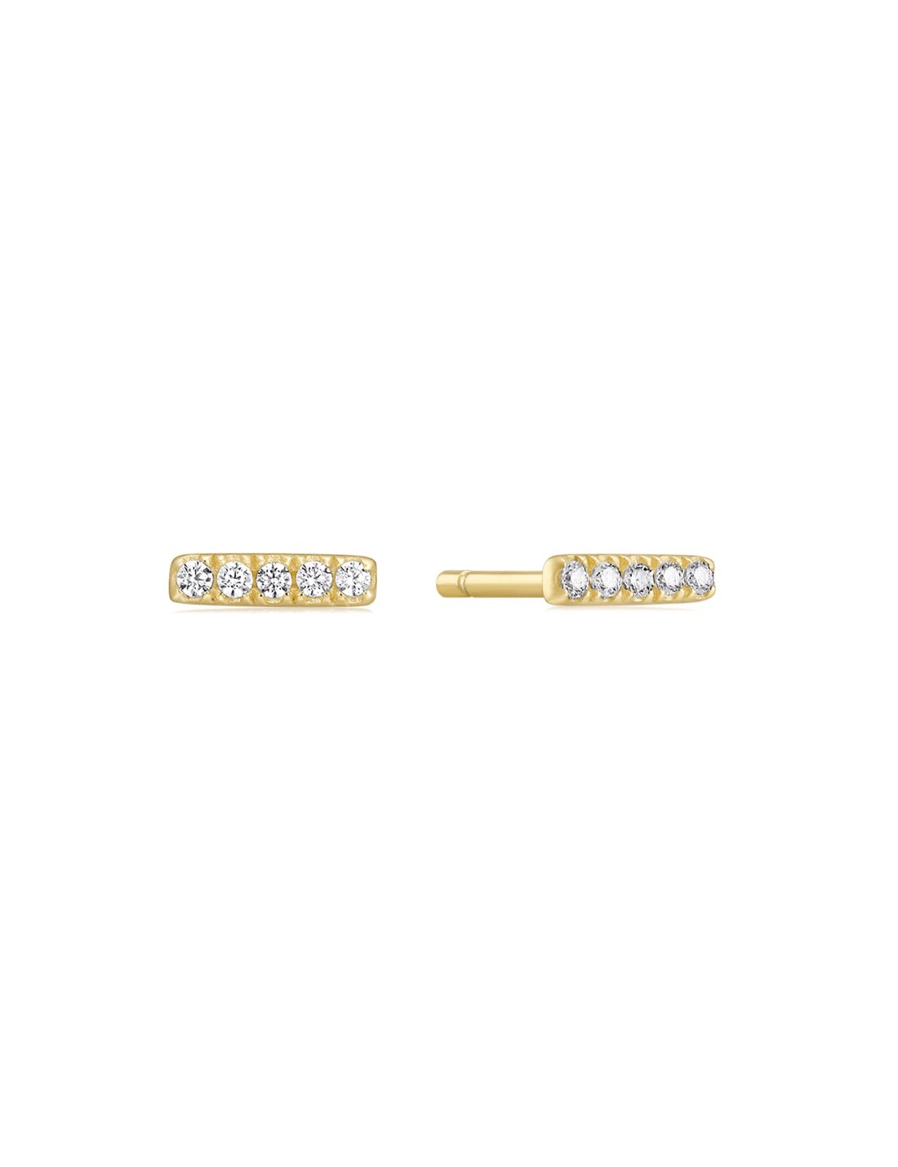 The Banquet Topaz 14ct Gold Vermeil Stud Earrings - Molten Store