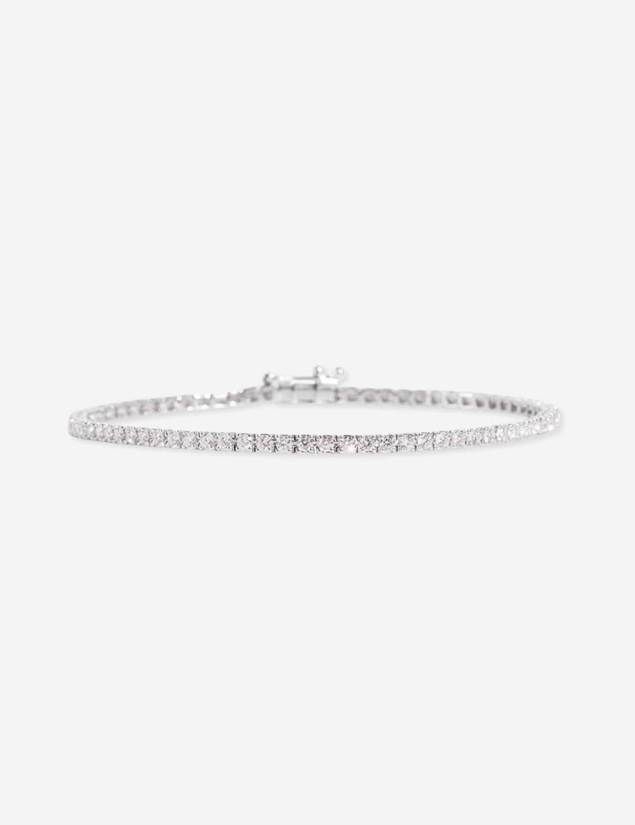 The Bea 18ct White Gold Cultured Diamond Tennis Bracelet (4ct TDW) - Molten Store