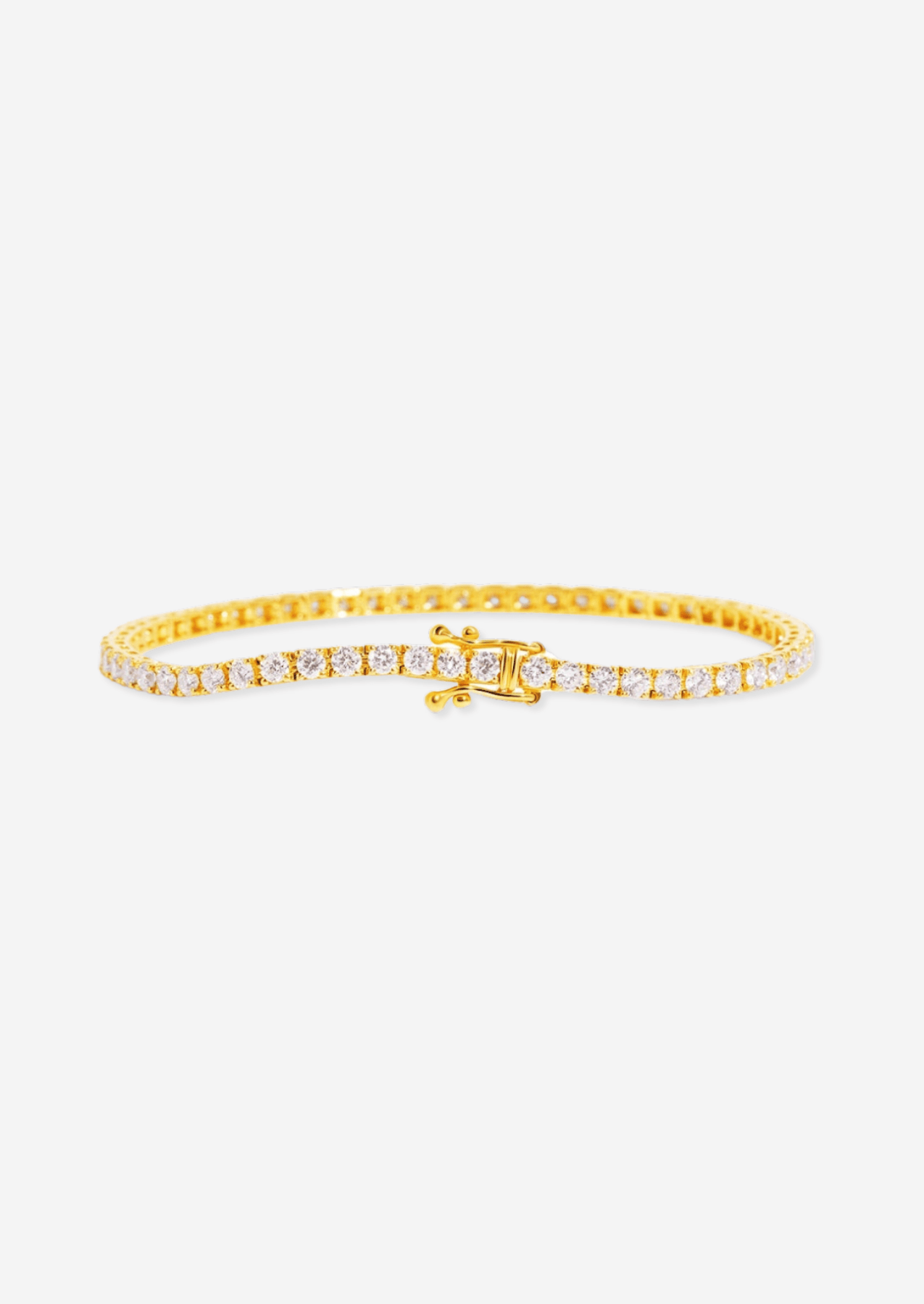 The Bea 18ct Yellow Gold Cultured Diamond Tennis Bracelet - Molten Store