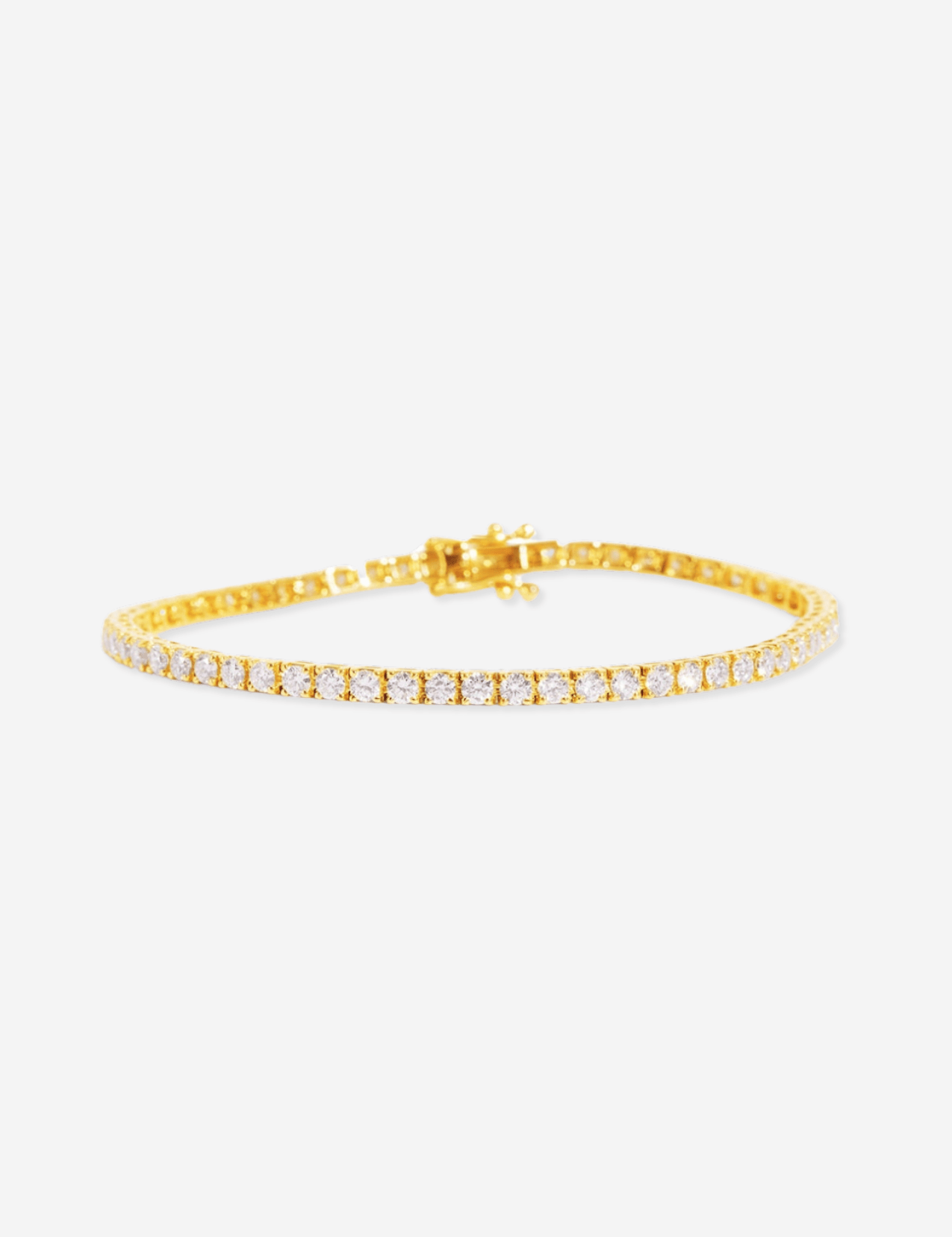 The Bea 18ct Yellow Gold Cultured Diamond Tennis Bracelet - Molten Store