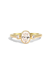 The Beatrice Ring with 0.7ct Oval Cultured Diamond - Molten Store