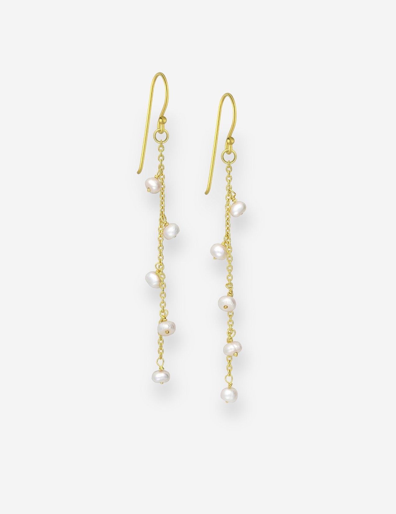 The Bianca Pearl 18ct Gold Vermeil Drop Earrings - Molten Store