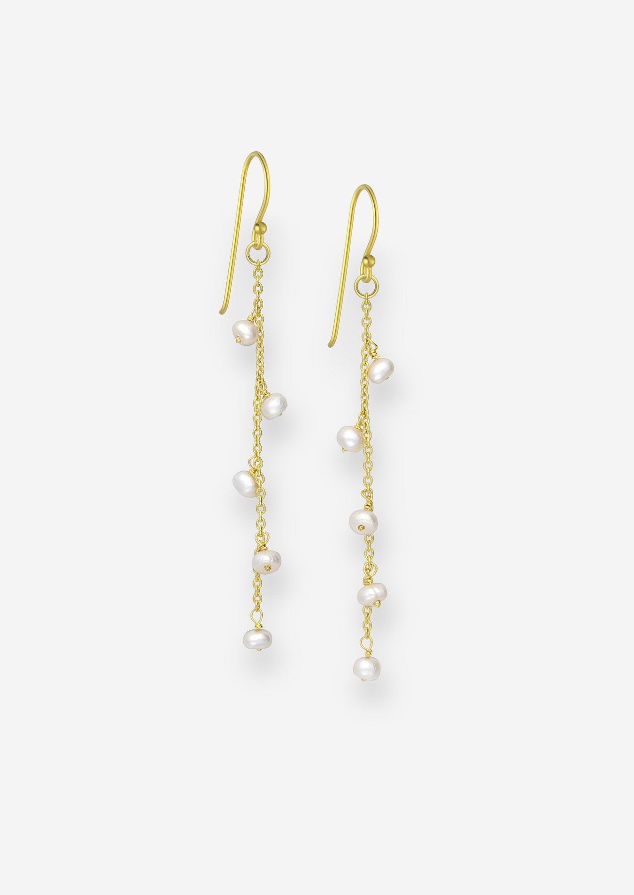 The Bianca Pearl 18ct Gold Vermeil Drop Earrings - Molten Store