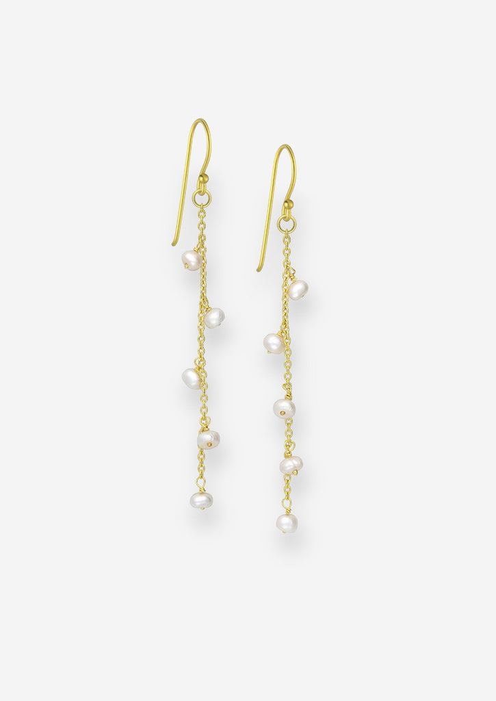 The Bianca Pearl 18ct Gold Vermeil Drop Earrings - Molten Store