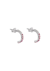 The Bisou Silver Half Hoop Earrings - Molten Store