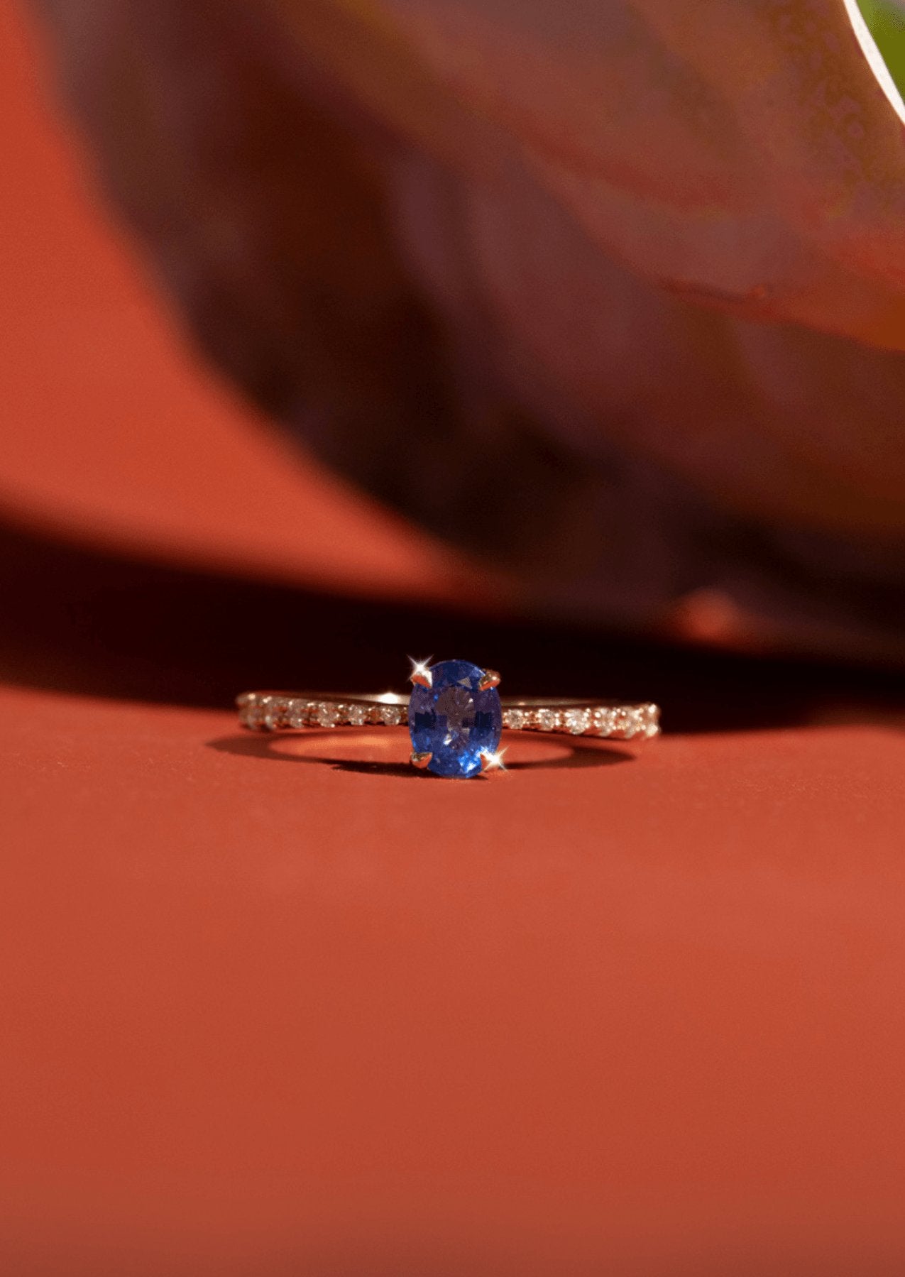 The Celine Ring with 0.87ct Oval Ceylon Sapphire - Molten Store