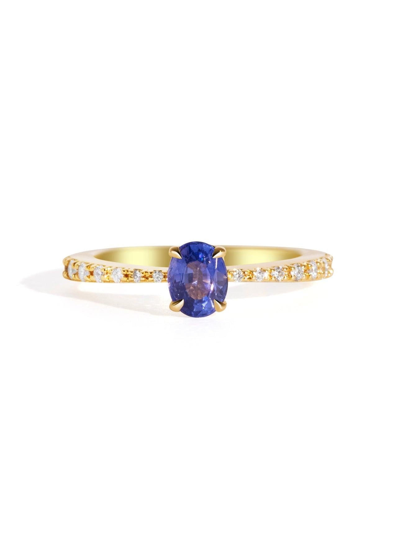 The Celine Ring with 0.87ct Oval Ceylon Sapphire - Molten Store