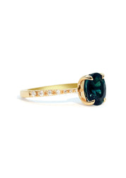 The Celine Ring with 2ct Oval Indicolite Tourmaline - Molten Store