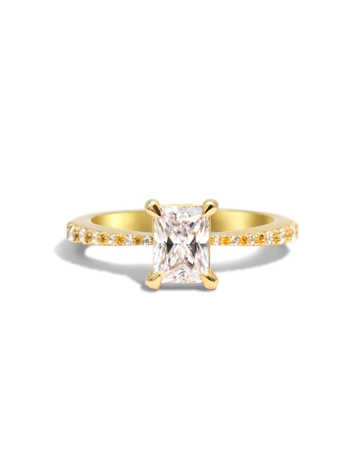 The Celine Yellow Gold Ring Setting - Molten Store