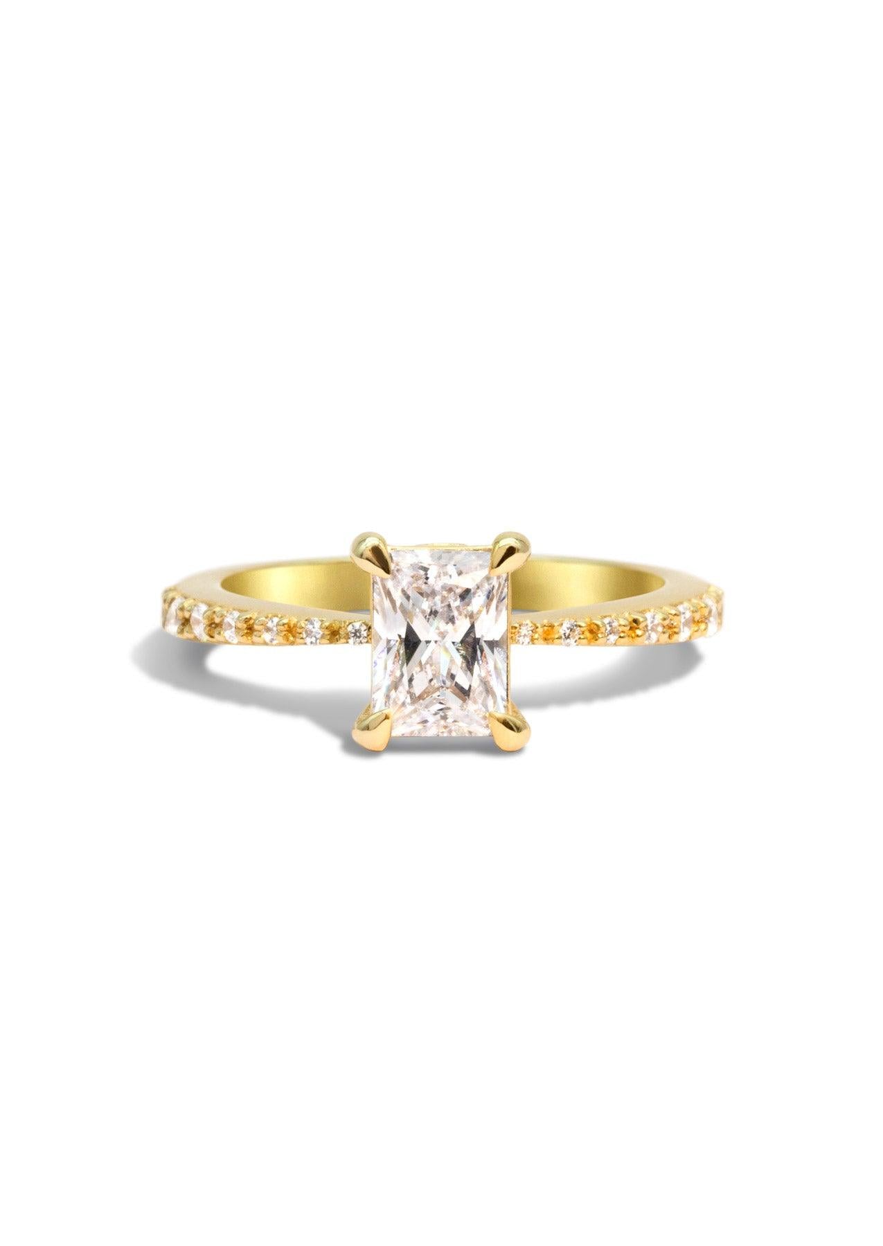 The Celine Yellow Gold Ring Setting - Molten Store