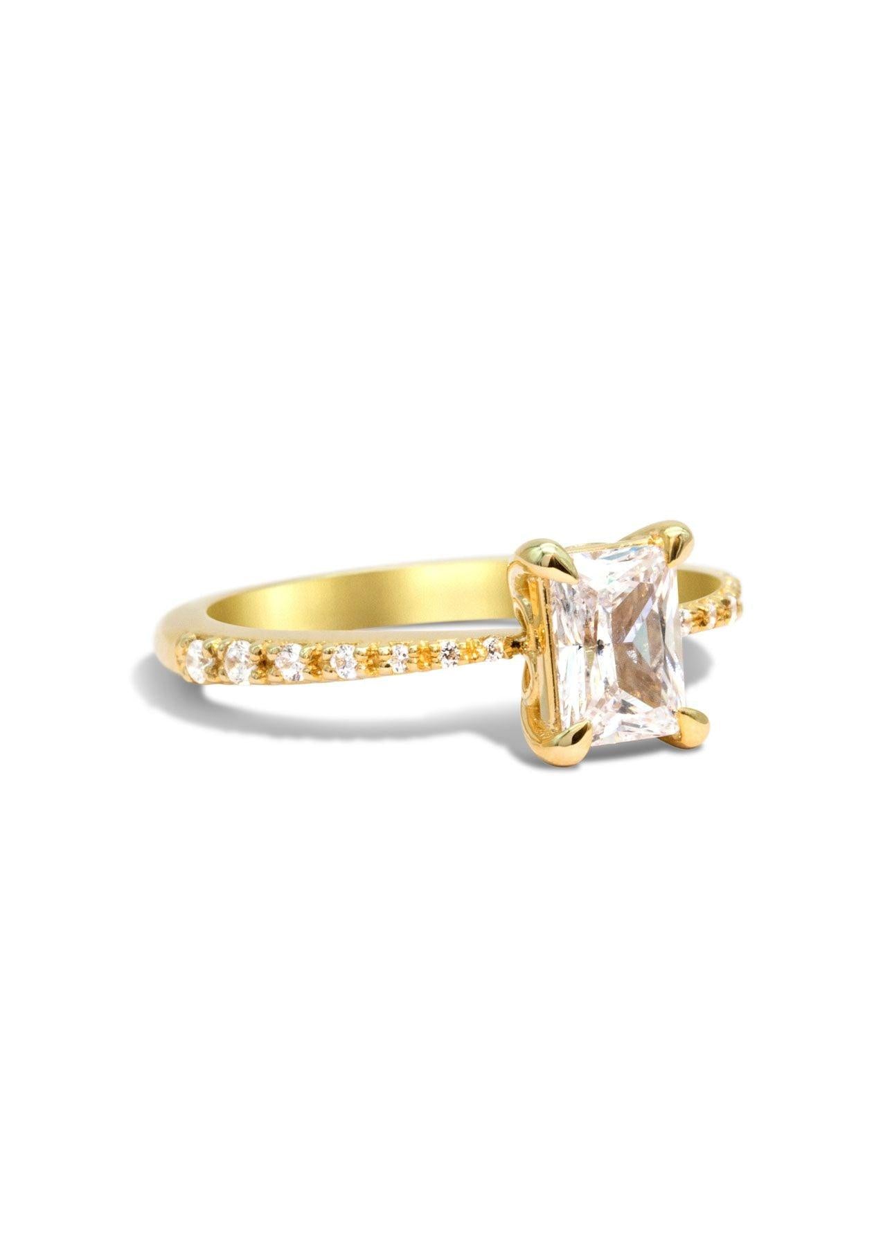 The Celine Yellow Gold Ring Setting - Molten Store