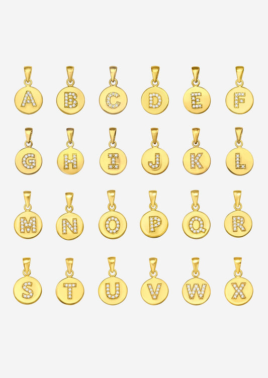 The Charmed Letter 14ct Gold Vermeil Pendant - Molten Store