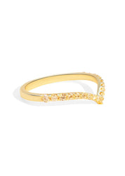 The Chevron Diamond Enhancer 9ct Yellow Gold Band - Molten Store